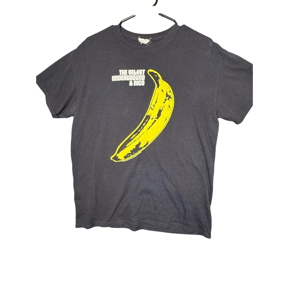Anvil The Velvet Underground & Nico Banana Graphic Tee Black Mens M Andy Warhol